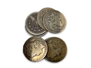 Seven U.S. Morgan Silver Dollar Coins