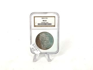 Graded U.S. Morgan Silver Dollar Coin