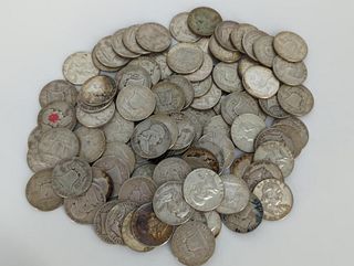 90 Franklin Silver Half Dollar Coins