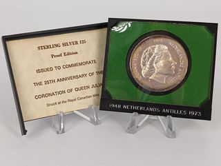 1948-1973 Netherlands Antilles Sterling Coin