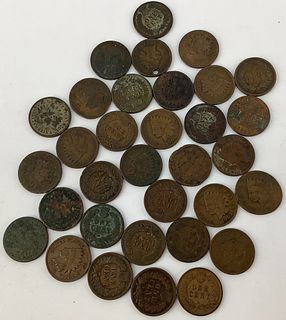 Assorted Indian Head Cent Coins