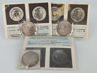 Three U.S. Morgan Silver Dollar Coins