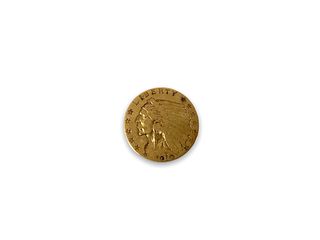 1910-P U.S. Gold Indian Head Quarter Eagle Coin