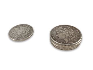 Five Morgan Silver Dollar Coins