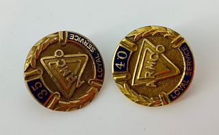 Two 10kt Gold Pins