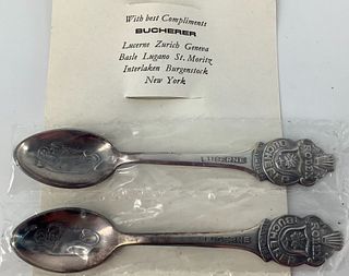 Two Rolex/Bucherer Lucerne Demitasse Spoons