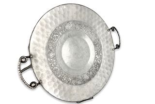 Hand-Wrought Aluminum Serving Platter