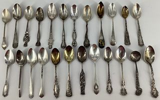 Vintage Sterling Silver Spoons + One Silver Plate Spoon