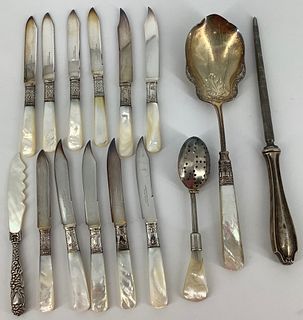 Mother of Pearl Handled Flatware and Serveware