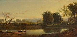 WILLIAM HART (1823-1894) LANDSCAPE WITH CATTLE
