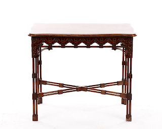 Chinese Chippendale Style Mahogany Table