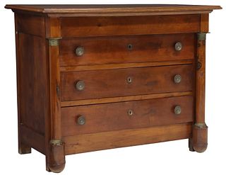 FRENCH EMPIRE STYLE FOUR-DRAWER COMMODE