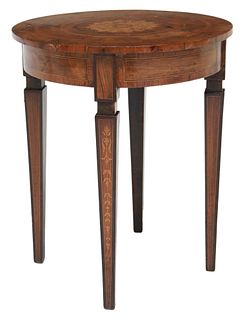 ITALIAN MAGGIOLINI STYLE MARQUETRY SIDE TABLE