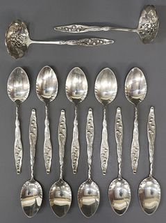 (12) WHITING LILY OF THE VALLEY STERLING FLATWARE