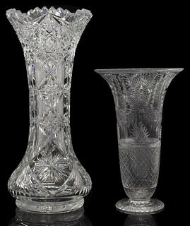 (2) ABP & OTHER CUT CRYSTAL & GLASS VASES