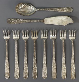 (10) S. KIRK & SON REPOUSSE STERLING FLATWARE