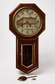 Advertising Clock with Painted Face