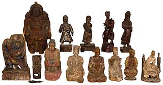 Asian Carved Wood Figurine Assortment