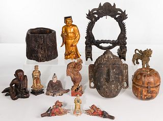 Asian Multi-Cultural Carved Wood Assortment
