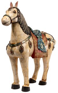 Chinese Tang Style Bone Veneered Horse