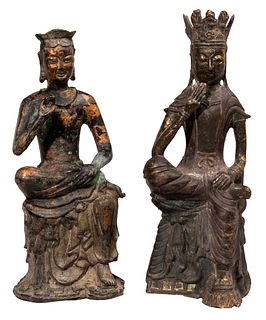 Japanese Copper Alloy Bodhisattva Sculptures