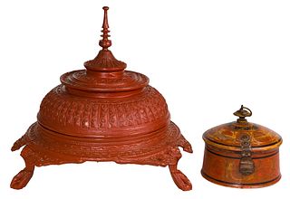 Tibetan and Burmese Stupa Wood Boxes
