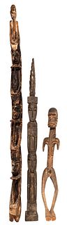 Southeast Asian and Oceanic Carved Wood Figurine Assortment