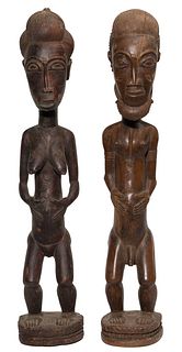 African Baule Carved Wood Sculptures