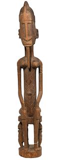 African Dogon Carved Wood Female Figure