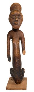 African Mangbetu Carved Wood Figure