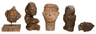 African Terracotta and Stone Sculpture Assortment