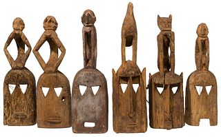 African Carved Wood Tribal Mask Assortment