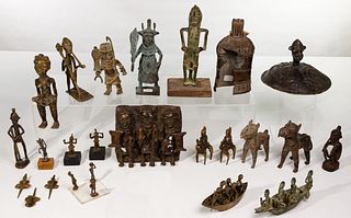 West African Bronze Figurine Assortment