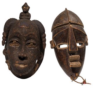 African Carved Wood Tribal Masks