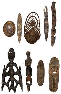 New Guinea Carved Wood Object Assortment