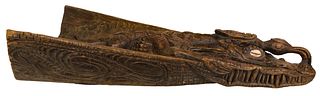 Crocodile Head Canoe Bow Fragment