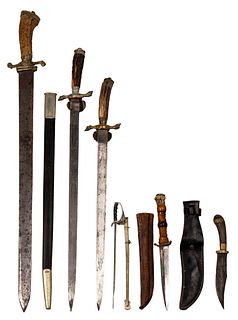 European Hirschfanger Sword and Custom Dagger Assortment
