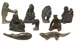 Inuit Carved Stone Figure Collection