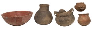 Native American Indian Mississippian Pottery Assortment