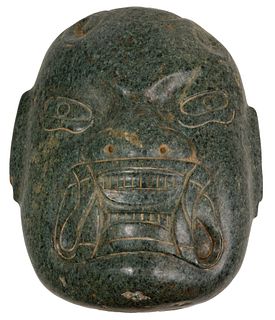 Pre-Columbian Olmec Carved Stone Mask