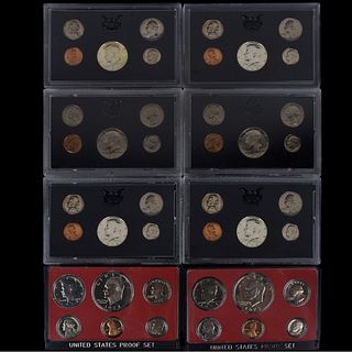 Eight US Proof Coin Sets