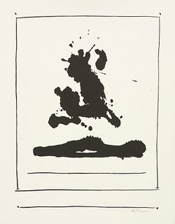 Motherwell, Robert Untitled (aus: New York International). 1966. Lithographie auf chamoisfarbenem BFK Rives. 47 x 34,5 cm (55.8 x 43 cm). Signiert und