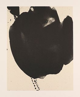Motherwell, Robert Untitled (aus: Tres Poemas, 1988). Lithographie auf cremefarbenem aufgewalzten Japan auf starkem Vélin. 34,9 x 27 cm (54,6 x 45 cm)