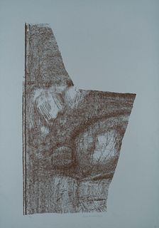 Nevelson, Louise o.T. 1973. Serigraphie auf schwarzem Vélin. 86,5 x 51 cm (106,8 x 76 cm). Signiert, datiert und numemriert. - Mit einem Randeinriss, 