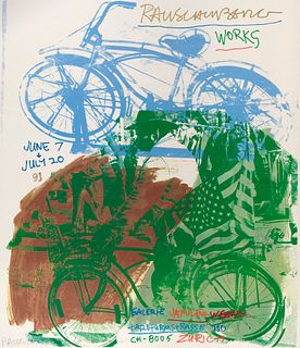 Rauschenberg, Robert Rauschenberg works (Ausstellungsplakat). 1991. Farboffsetlithographie und Serigraphie auf kräftigem Papier. 135 cm x 118 cm (135 