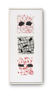 Baselitz, Georg Set aus 3 Graphiken. O.T. 1993. Je Lithographie meist farbig auf festem Papier. Blattgröße je 30,5 x 29 cm. Signiert und datiert. Unte
