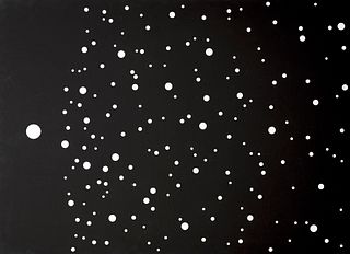 Yoshihara, Michio o.T. 1989. Öl auf Leinwand. 73 x 100 cm. Signiert 'Michio'. In Schattenfugenleiste gerahmt. - Mit leichten oberflächlichen Bereibung