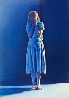 Helnwein, Gottfried Der Frevel. 1986. Farblithographie auf chamoisfarbenem BFK Rives. 101 x 72,5 cm (101 x 72,5 cm). Signiert und nummeriert. Hochwert