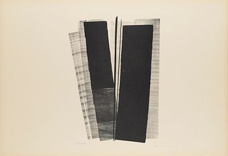 Hartung, Hans Farandole. 1971. Lithographie auf chamoisfarbenem Vélin. 48 x 33 cm (86,5 x 59,5 cm). Signiert und römisch nummeriert. - Vereinzelt leic
