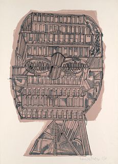 Paolozzi, Eduardo Set aus 3 Arbeiten. 1975. Mit 2 Farbserigraphien und 1 Farblithographie, je auf Vélin. Blattamße von 77 x 56 cm bis 81,5 x 57,5 cm (